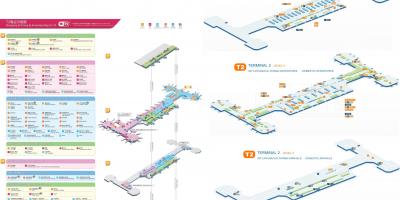 Pekinas lidostas termināls 2 karte