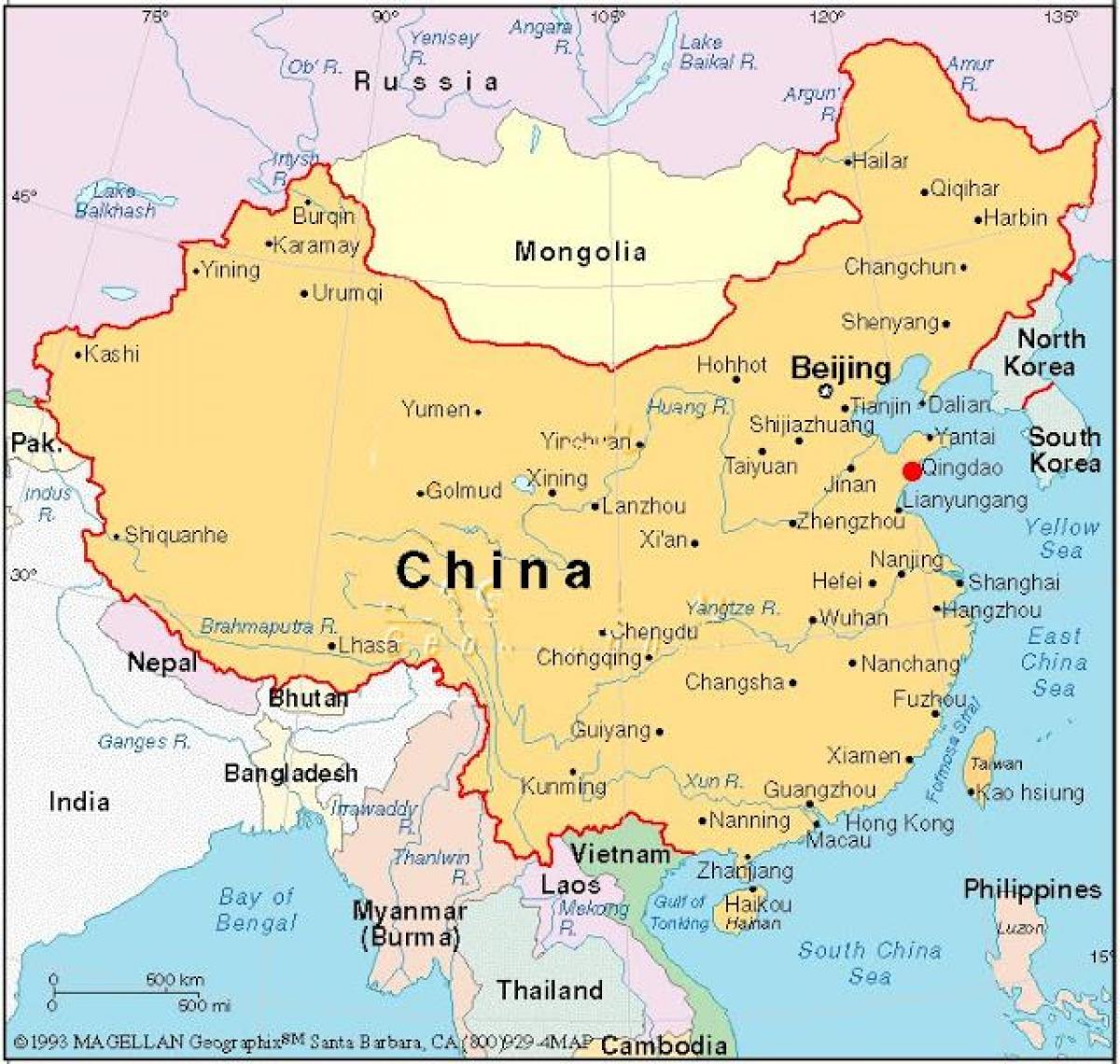 karte kapitāla Ķīnā