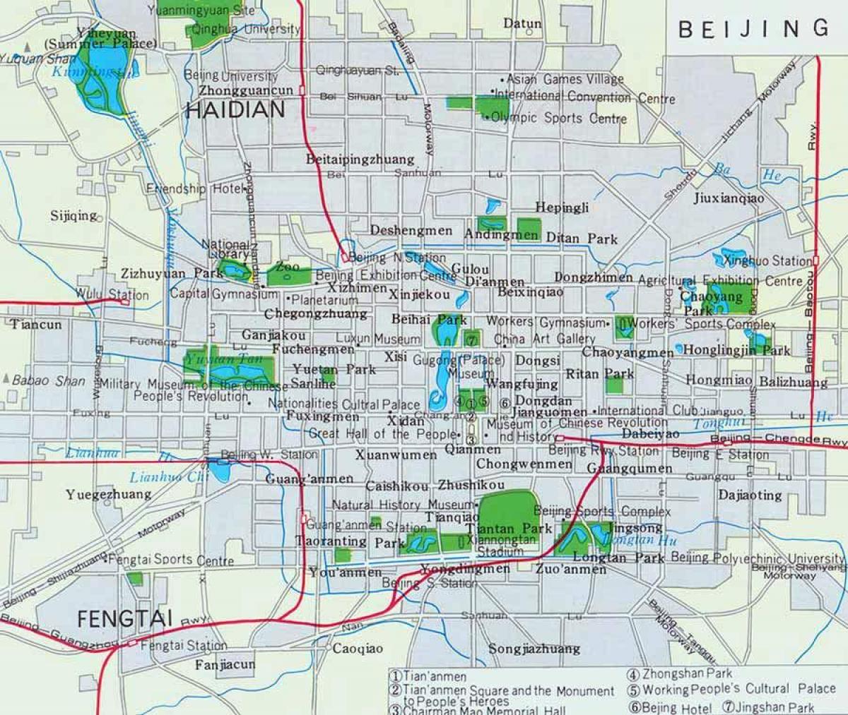 Pekinas pilsētas centrs map