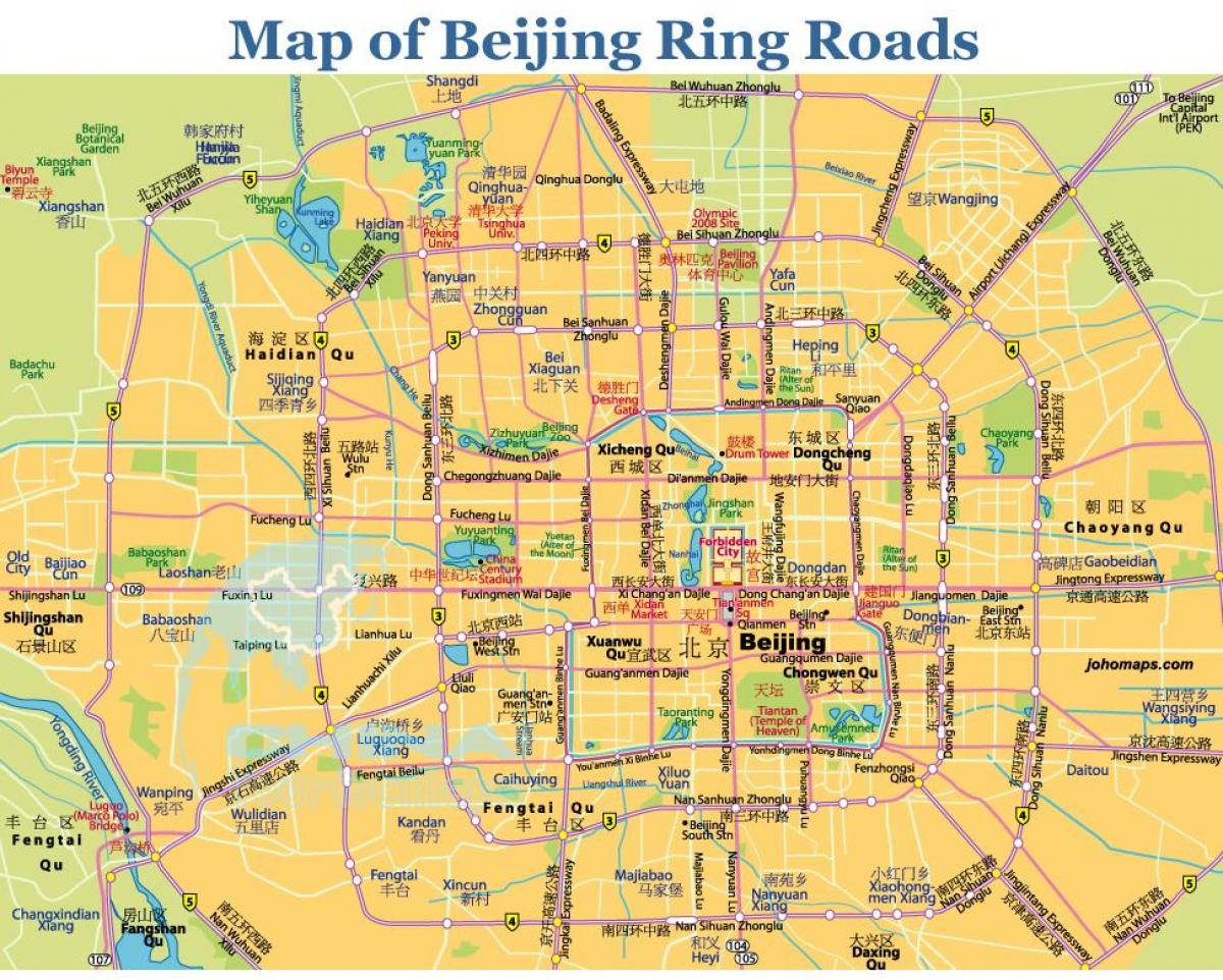 Pekinas ring road map