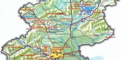Karte Pekinas topogrāfiskās